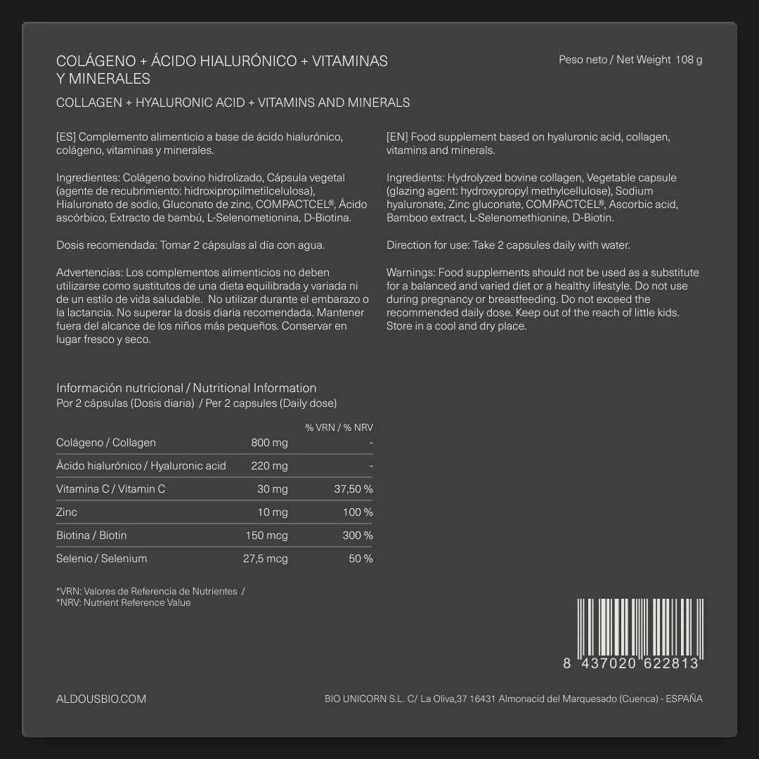 Ácido Hialurónico con Colágeno, Biotina, Vitaminas y Minerales - Image 7